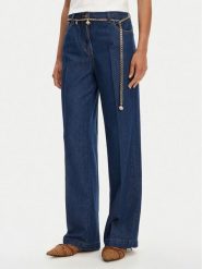 Please Jeansy P3HUDINCBB Granatowy Wide Leg. Niebieskie jeansy Please, s, bez wzorów, z bawełny. Za 449.99 zł.