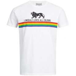 T-shirt o klasycznym kroju Lonsdale Nelson. Białe t-shirty Lonsdale, bez wzorów, z bawełny, klasyczne, bez kołnierzyka, bez ramiączek. Za 134.50 zł.