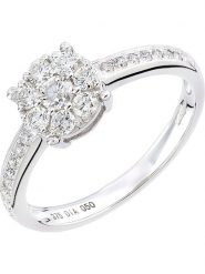 Revoni Złoty pierścionek z diamentami rozmiar: 53. Szare pierścionki Revoni, z diamentem, złote. Za 4,850.99 zł.