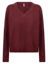 Soyaconcept Sweter "Orlean" w kolorze bordowym rozmiar: XS. Czerwone swetry Soyaconcept, xs, bez wzorów, bez ramiączek. Za 184.95 zł.