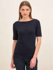 Lauren Ralph Lauren Bluzka 200654963 Granatowy Regular Fit. Niebieskie bluzki Lauren Ralph Lauren, xxl, bez wzorów, z bawełny, bez kołnierzyka, bez ramiączek. Za 219.99 zł.