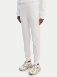 EA7 Emporio Armani Spodnie dresowe 7W000538 AF15831 U0002 Biały Regular Fit. Białe spodnie dresowe EA7 Emporio Armani, bez wzorów, z dresówki. Za 509.99 zł.