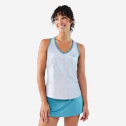 Koszulka na ramiączkach do padla damska Kuikma PTK Dry. Szare t-shirty sportowe KUIKMA, l, bez wzorów, z elastanu, bez ramiączek. Za 49.99 zł.