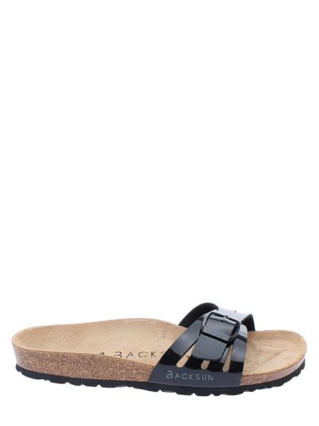 BACKSUN Klapki "Venezia" w kolorze czarnym rozmiar: 38. Czarne klapki Backsun, bez wzorów, klasyczne, bez obcasa, bez zapięcia. Za 82.64 zł.