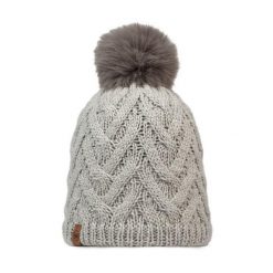 Czapka BUFF KNITTED & FLEECE BAND BEANIE CARYN CRU. Białe czapki zimowe Buff, bez wzorów, sportowe. Za 159.99 zł.