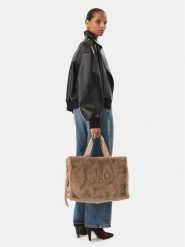 Liu Jo Torebka TF6212 E1135 Brązowy. Brązowe shopper bag Liu Jo, bez wzorów, z materiału, bez dodatków. Za 499.99 zł.
