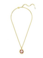 Swarovski Pozłacany naszyjnik z zawieszką - dł. 42 cm rozmiar: onesize. Różowe naszyjniki Swarovski, z materiału, z cyrkonią, metalowe. Za 304.99 zł.