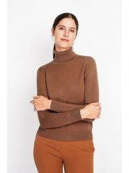 ASSUILI Golf w kolorze brązowym rozmiar: 38. Brązowe swetry Assuili, bez wzorów, klasyczne, bez ramiączek. Za 117.17 zł.