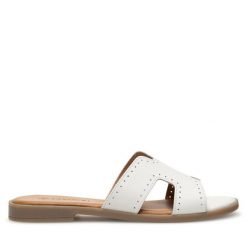 Klapki Lasocki. Białe klapki Lasocki, bez wzorów, bez obcasa, bez zapięcia. Za 119.99 zł.