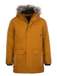 Trollkids Parka "Nordkapp" w kolorze jasnobrązowym rozmiar: 164. Brązowe płaszcze Trollkids, m, bez wzorów, bez kaptura. Za 300.08 zł.