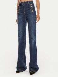 Elisabetta Franchi Jeansy PJ-67D-46E2 Granatowy Regular Fit. Niebieskie jeansy Elisabetta Franchi, bez wzorów, z bawełny. Za 1,939.00 zł.