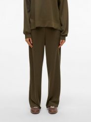 Vero Moda Spodnie w kolorze khaki rozmiar: M. Brązowe spodnie materiałowe Vero Moda, bez wzorów, z materiału. Za 110.04 zł.