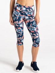 Dare 2b Legginsy sportowe "Influential II" w kolorze granatowo-błękitno-pomarańczowym rozmiar: 42. Brązowe legginsy sportowe Dare 2b, bez wzorów, z materiału, outdoorowe. Za 69.58 zł.