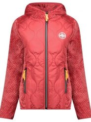 Geographical Norway Kurtka polarowa "Torsade" w kolorze koralowym rozmiar: S. Czerwone kurtki Geographical Norway, s, bez wzorów, z polaru, bez kaptura. Za 148.96 zł.
