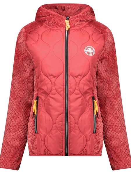 Geographical Norway Kurtka polarowa "Torsade" w kolorze koralowym rozmiar: L. Czerwone kurtki Geographical Norway, l, bez wzorów, z polaru, bez kaptura. Za 135.49 zł.