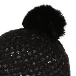 Damska Czapka Lorelai Bobble IV. Czarne czapki zimowe Regatta, bez wzorów, z dzianiny, biznesowe. Za 33.99 zł.