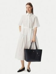 Tommy Hilfiger Torebka Th Icon Tote AW0AW18724 Czarny. Czarne shopper bag Tommy Hilfiger, bez wzorów, ze skóry, bez dodatków. Za 649.99 zł.