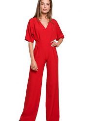 Stylove Kombinezon w kolorze czerwonym rozmiar: L. Czerwone kombinezony Stylove, l, bez wzorów, bez kołnierzyka, bez ramiączek. Za 229.95 zł.