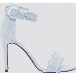Linn Ahlborg x NA-KD Sandały na obcasie z dżinsu - Blue. Niebieskie sandały Linn Ahlborg x NA-KD, z denimu. Za 181.95 zł.
