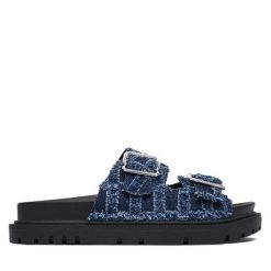 Klapki REPLAY. Niebieskie klapki Replay, bez wzorów, bez obcasa, bez zapięcia. Za 399.99 zł.