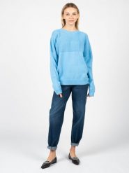 Silvian Heach Sweter "Cinnamon" | PGA22097 | Kobieta | Błękitny. Niebieskie swetry Silvian Heach, m, bez wzorów, z dzianiny, bez ramiączek. W wyprzedaży za 189.00 zł.
