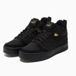 Buty Sportowe Damskie Puma Skye Dmi Teddy Ws. Czarne buty treningowe Puma, bez wzorów, bez zapięcia, trekkingowe. Za 246.40 zł.