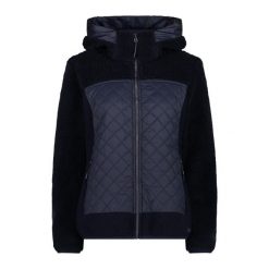 Kurtka z kapturem wooltech damska CMP Teddy Fur effect. Czarne kurtki CMP, bez wzorów, z kapturem. Za 633.00 zł.