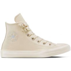 Buty sportowe Converse Chuck Taylor All Star. Brązowe buty treningowe Converse, bez wzorów, ze skóry, bez zapięcia, na fitness i siłownię. Za 490.00 zł.
