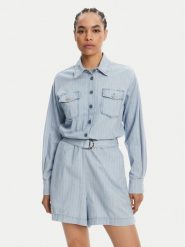 Liu Jo Kombinezon UA5156 D4989 Błękitny Regular Fit. Niebieskie sukienki Liu Jo, bez wzorów, z bawełny, bez kołnierzyka, bez ramiączek. Za 719.99 zł.