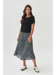 TATUUM Spódnica w kolorze czarno-biało-błękitnym rozmiar: S. Białe spódnice Tatuum, s, bez wzorów, midi, rozkloszowane. Za 158.10 zł.
