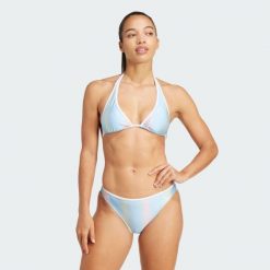 Bikini Tiro Neckholder. Białe bikini adidas, bez wzorów, z materiału. W wyprzedaży za 219.10 zł.