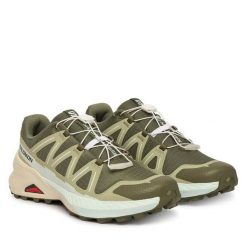 Buty do biegania Salomon. Zielone buty do biegania Salomon, bez wzorów, bez zapięcia, do biegania, salomon speedcross. Za 469.99 zł.