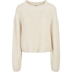 Bluza damska Urban Classics wide oversizeer-Duże rozmiary. Białe bluzy Urban Classics, na zimę, bez wzorów, bez kaptura. Za 211.00 zł.