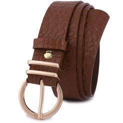 Pasek skórzany BELTIMORE r.105-120 cm E58 brązowy. Brązowe paski bez wzorów. Za 46.19 zł.