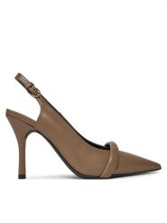 Furla Sandały Core Slingback T.90 YH39FCD-X30000-1257S-10073700 Beżowy. Brązowe sandały Furla, bez wzorów, ze skóry, bez obcasa, na szpilce, bez zapięcia. Za 859.99 zł.
