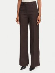 Morgan Spodnie materiałowe 262-PCHOC.F Brązowy ciemny Straight Fit. Brązowe spodnie materiałowe Morgan, bez wzorów, z bawełny. Za 349.99 zł.