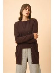 Just Cashmere Kaszmirowy kardigan "Chelsea" w kolorze ciemnobrązowym rozmiar: S. Brązowe swetry Just Cashmere, s, bez wzorów, z kaszmiru, bez ramiączek. Za 426.99 zł.