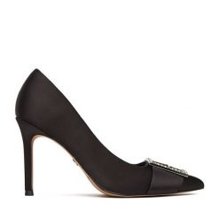 Szpilki Nine West. Czarne szpilki Nine West, bez wzorów, bez obcasa, na szpilce, bez zapięcia. Za 199.99 zł.
