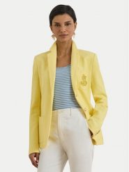 LAUREN RALPH LAUREN Marynarka 200797305031 Żółty Slim Fit. Żółte marynarki i żakiety Lauren Ralph Lauren, s, bez wzorów, z bawełny, bez ramiączek. Za 1,499.00 zł.