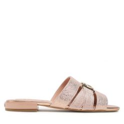 Klapki Liu Jo. Czerwone klapki Liu Jo, bez wzorów, bez obcasa, bez zapięcia. Za 349.99 zł.