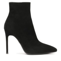 Botki Kazar. Czarne botki Kazar, bez wzorów, bez obcasa, na szpilce, bez zapięcia. Za 559.00 zł.