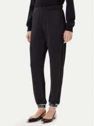 Liu Jo Sport Spodnie materiałowe TF5284 J4747 Czarny Regular Fit. Czarne spodnie materiałowe Liu Jo Sport, bez wzorów, z materiału. Za 499.99 zł.
