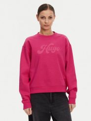 HUGO Bluza Deroxina 50541169 Różowy Relaxed Fit. Czerwone bluzy Hugo, xs, bez wzorów, z bawełny, bez kaptura. Za 299.99 zł.