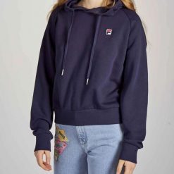 Damska bluza Fila WOEN FLORESHA hoody 687272-170. Niebieskie bluzy z kapturem Fila, xs, bez wzorów, z bawełny, z kapturem, do biegania. Za 183.44 zł.