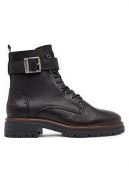 Barbour Trzewiki Heidi LFO0637BK51 Czarny. Czarne botki Barbour, bez wzorów, ze skóry, bez obcasa, na płaskiej podeszwie, bez zapięcia. Za 789.99 zł.