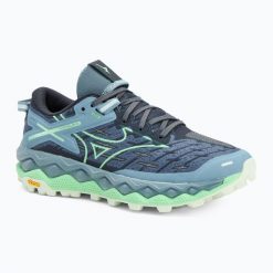 Buty do biegania damskie Mizuno Wave Mujin 10. Niebieskie buty do biegania Mizuno, bez wzorów, bez zapięcia, do biegania, mizuno wave. Za 709.99 zł.