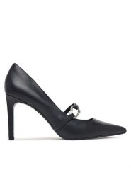 Calvin Klein Szpilki Ess Stiletto 90 Hdw Lth HW0HW03303 Czarny. Czarne szpilki Calvin Klein, bez wzorów, ze skóry, bez obcasa, na szpilce, bez zapięcia. Za 649.99 zł.