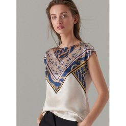 Bluzka z motywem chain print - Kremowy. Bluzki marki Mohito. Za 39.99 zł.