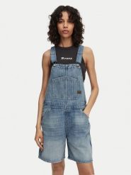 G-Star Raw Ogrodniczki D28887-D788 Niebieski Loose Fit. Niebieskie szorty G-Star Raw, bez wzorów, z bawełny, retro. Za 509.99 zł.