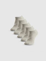 4F Skarpetki stopki (5-pack) damskie - szare 39-42. Szare skarpetki 4f, bez wzorów, z bawełny. Za 59.99 zł.